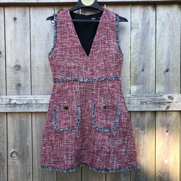 Zara Dresses & Skirts - ZARA Tweed Dress Size S